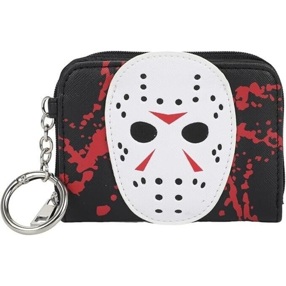 Friday The 13th Jason Voorhees Mini Zip Around Wallet Bioworld NEW